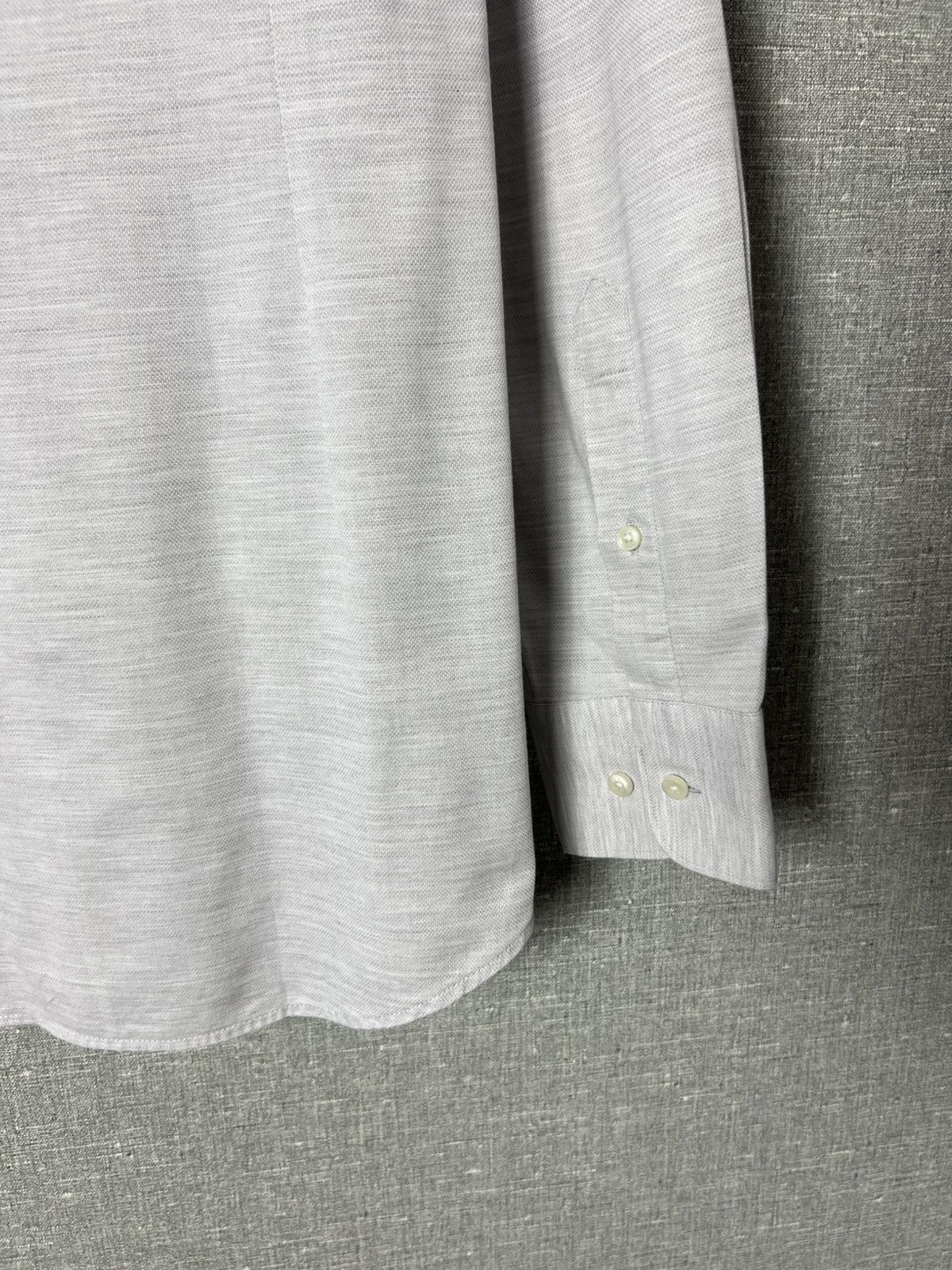 Suitsupply Suitsupply Egyptian Cotton Button Shirt Light Grey Slim Fit Size US M / EU 48-50 / 2 - 14 Thumbnail