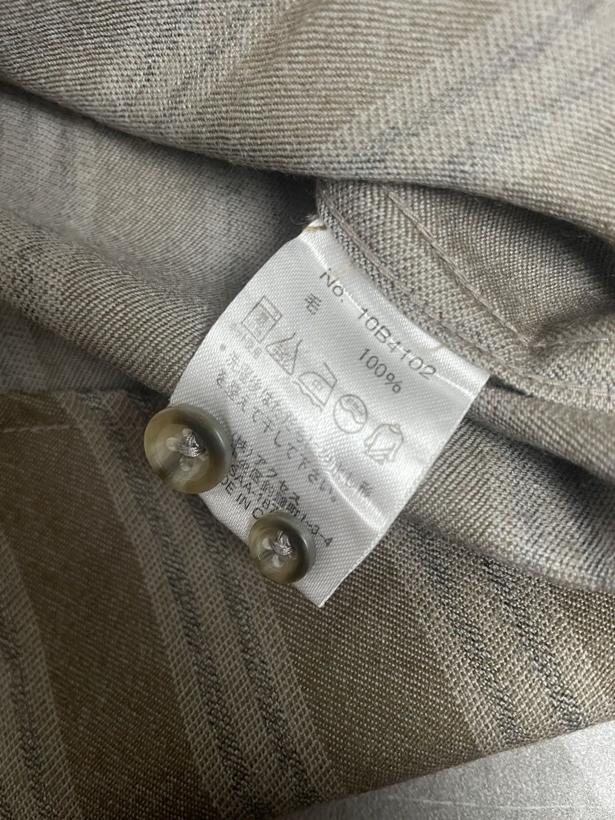 Kansai Yamamoto Kansai Yamamoto Long Shirt Button Up Stripe Pattern Size US L / EU 52-54 / 3 - 4 Thumbnail