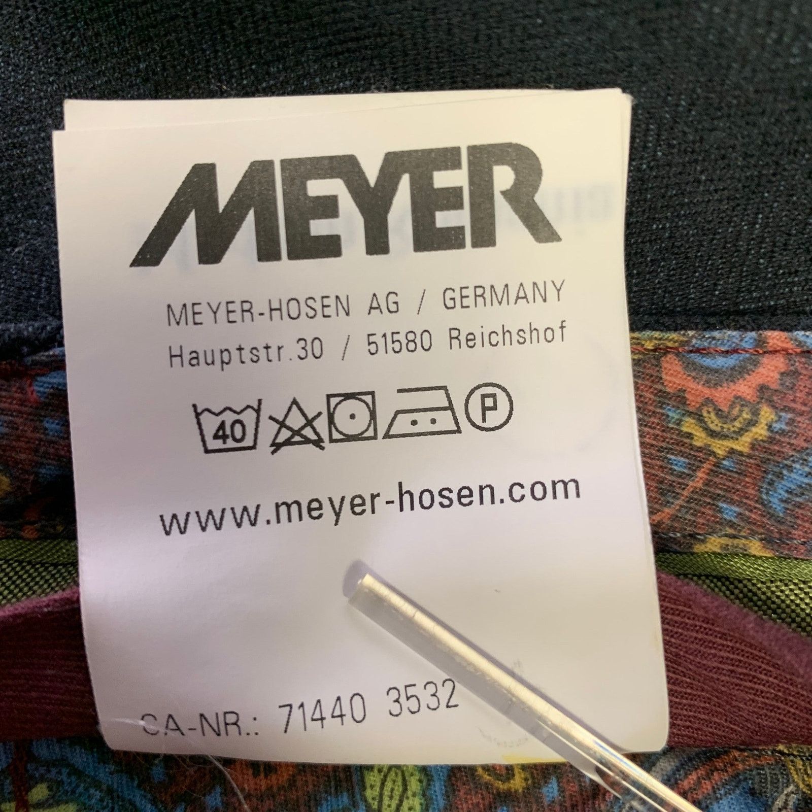 Other MEYER Size 34 Navy Herringbone Cotton Blend Casual Pants Size US 34 / EU 50 - 5 Thumbnail