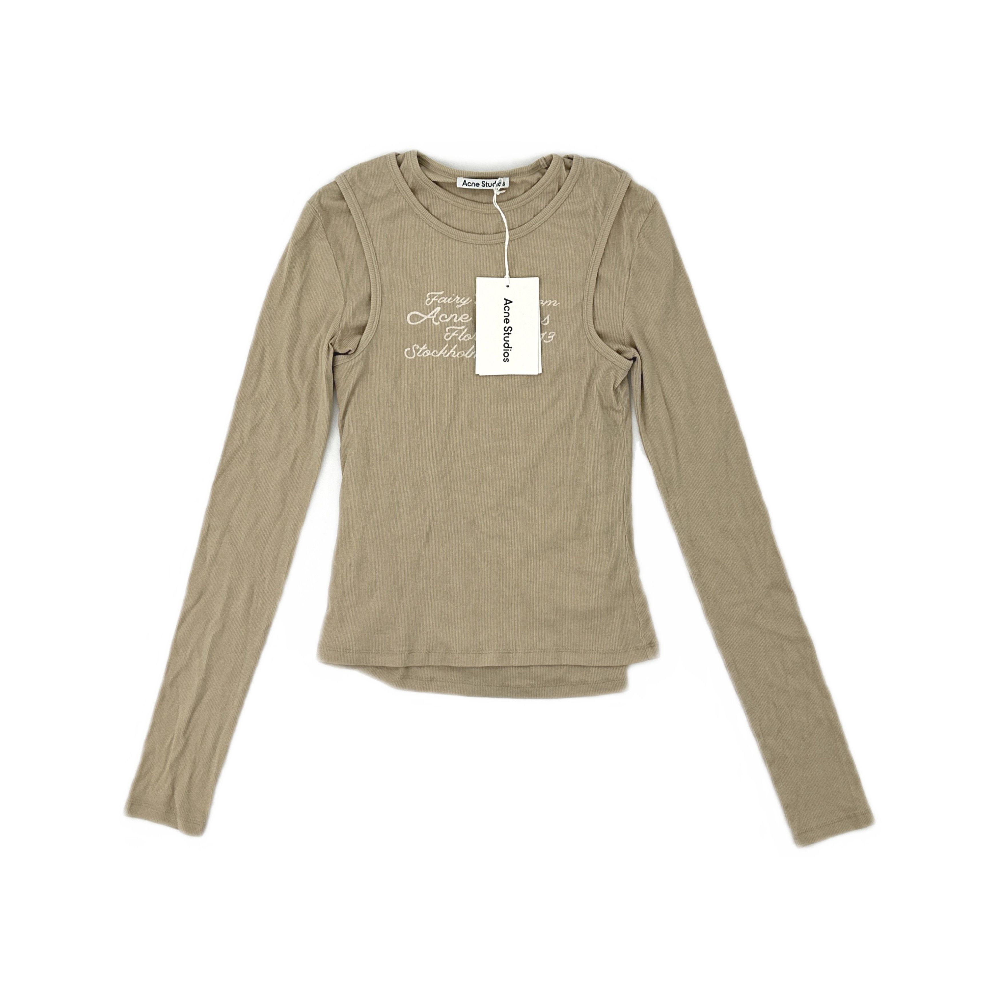 Acne Studios Acne Studios Logo Long Sleeve T-Shirt Size XS Size XS / US 0-2 / IT 36-38 - 1 Thumbnail
