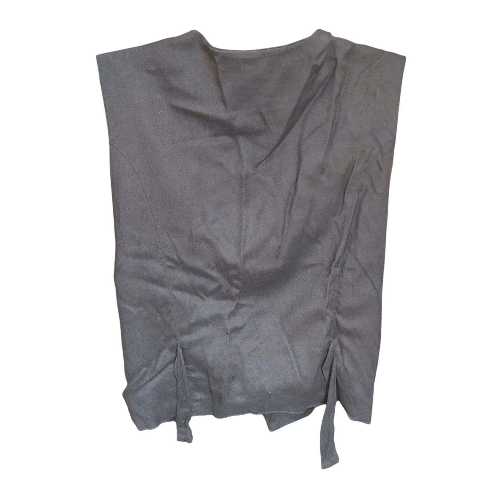 Other Thums-Up Women's LG Gray Plaid Button Front Vest Size L / US 10 / IT 46 - 2 Thumbnail