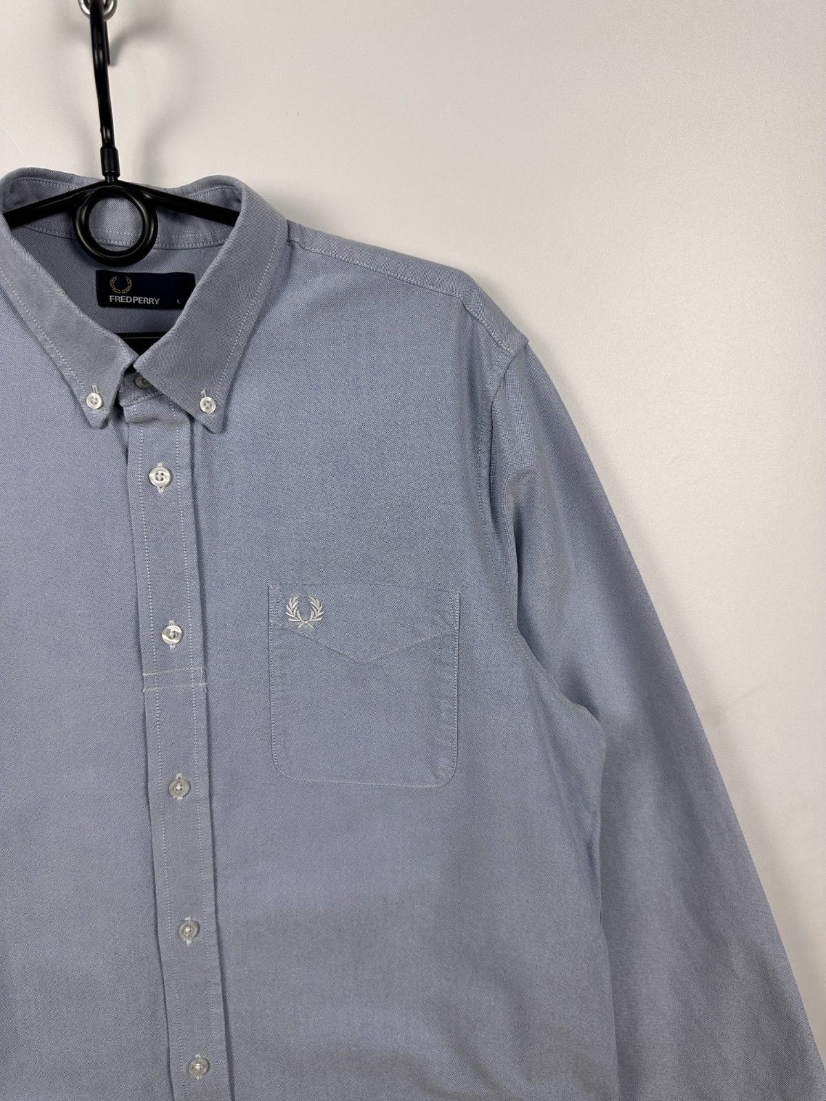 Fred Perry Fred Perry Long Sleeve Oxford Shirt Light Smoke Blue Size L Size US L / EU 52-54 / 3 - 2 Thumbnail