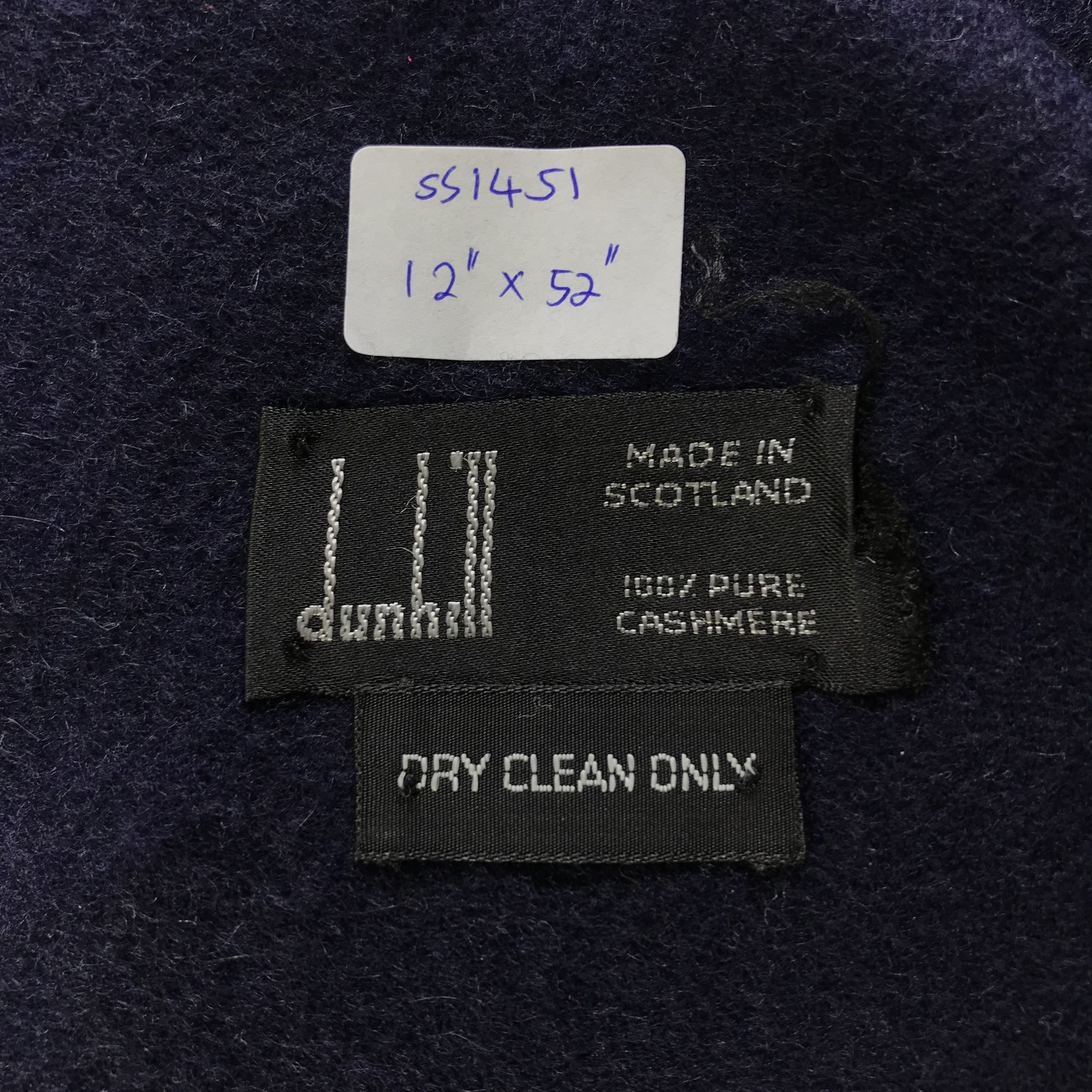 Alfred Dunhill Alfred Dunhill Cashmere Scarf / Muffler / Neckwear SS1451 Size ONE SIZE - 8 Thumbnail