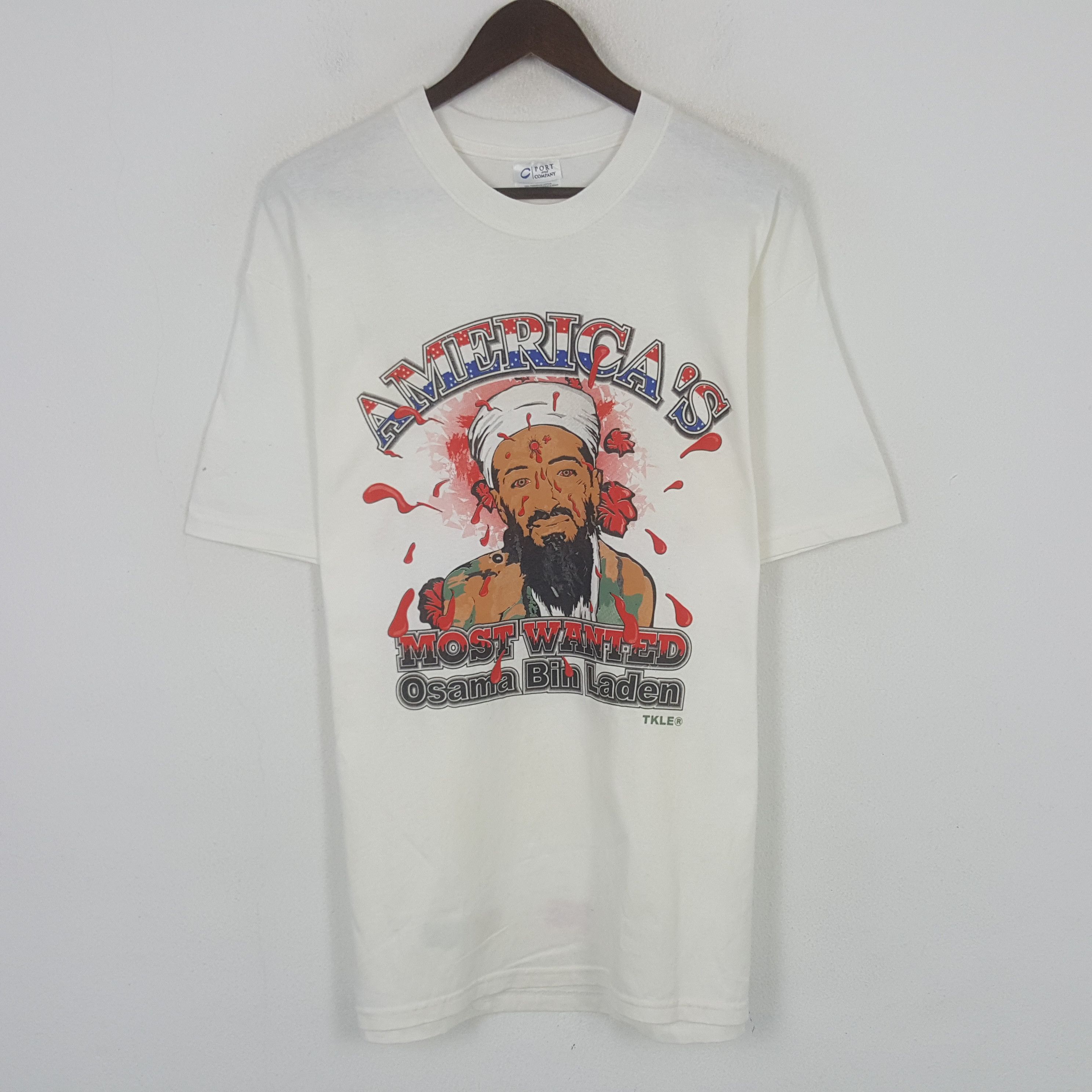 Vintage American Most Wanted Osama Bin Laden Tshirt