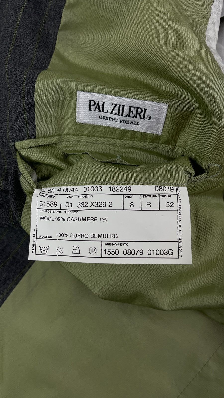 Designer × Pal Zileri Pal Zileri Stripped Single Breasted 3 Btn Suit Size 40R - 9 Thumbnail