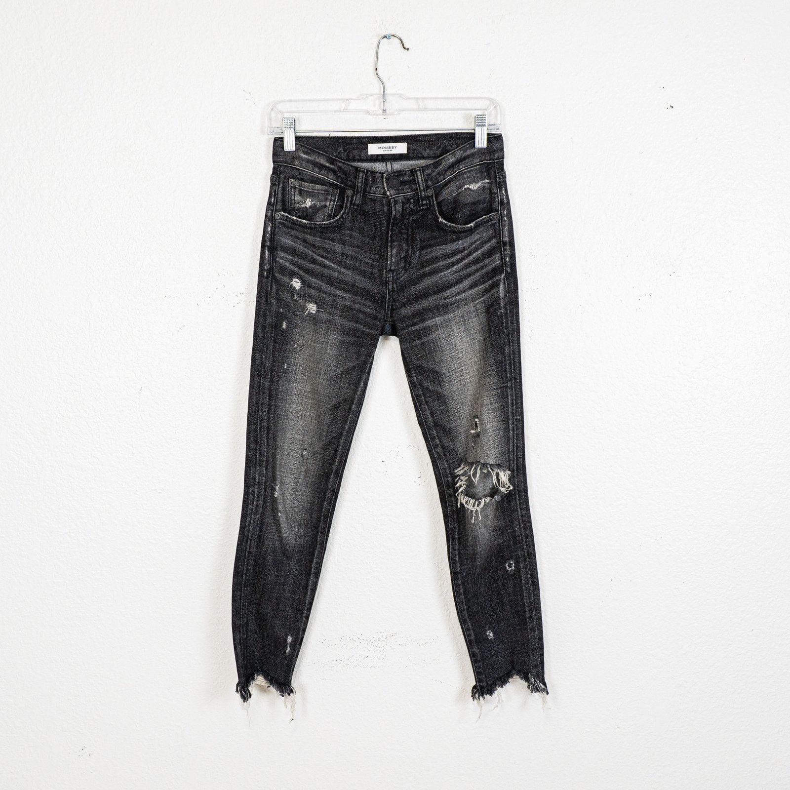 MOUSSY Moussy Vintage Glendele Distressed Cropped Skinny Jeans Size 24" / US 00 / IT 34 - 2 Thumbnail