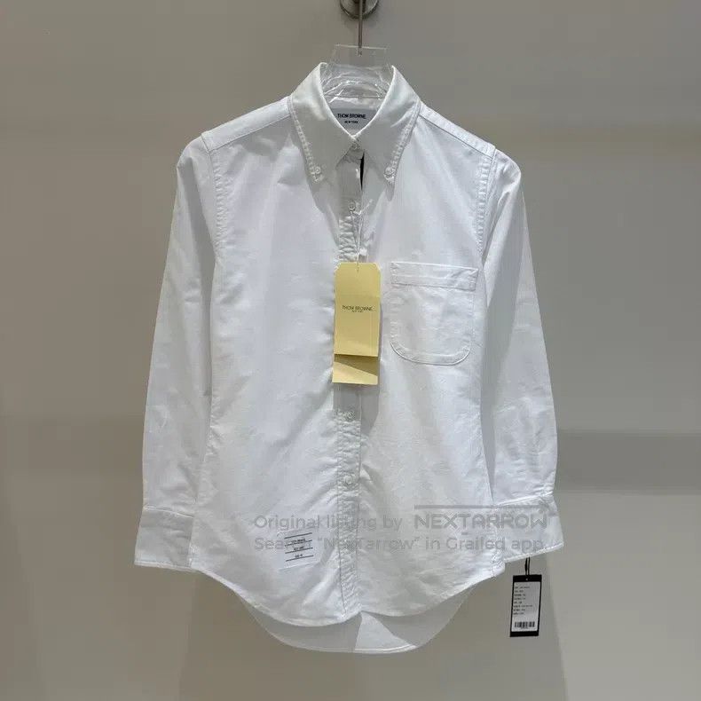 Thom Browne Thom Browne Classic Shirt in White Oxford Cloth Size S / US 4 / IT 40 - 1 Thumbnail