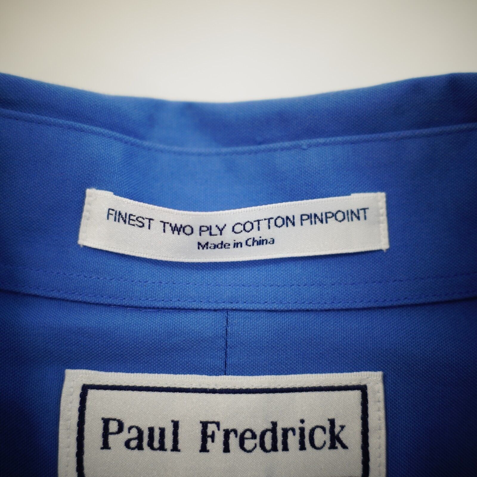 Paul Fredrick Paul Fredrick Blue Finest Two Ply Cotton Pinpoint Pocket But Size US L / EU 52-54 / 3 - 9 Thumbnail