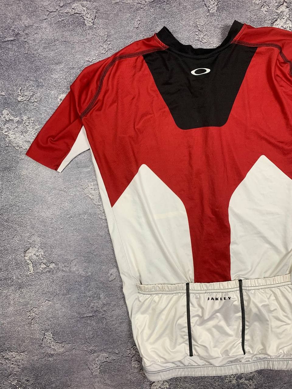 Oakley Oakley Men's Cycling Jersey Bike Shirt Red Black White Size US L / EU 52-54 / 3 - 11 Thumbnail