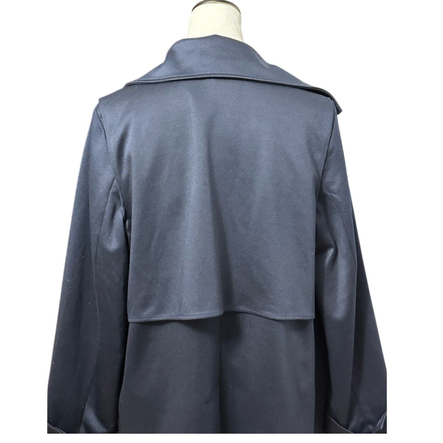 Adrianna Papell Adrianna Papell Women's Open Front Trench Jacket Blue M NWT Size M / US 6-8 / IT 42-44 - 6 Thumbnail