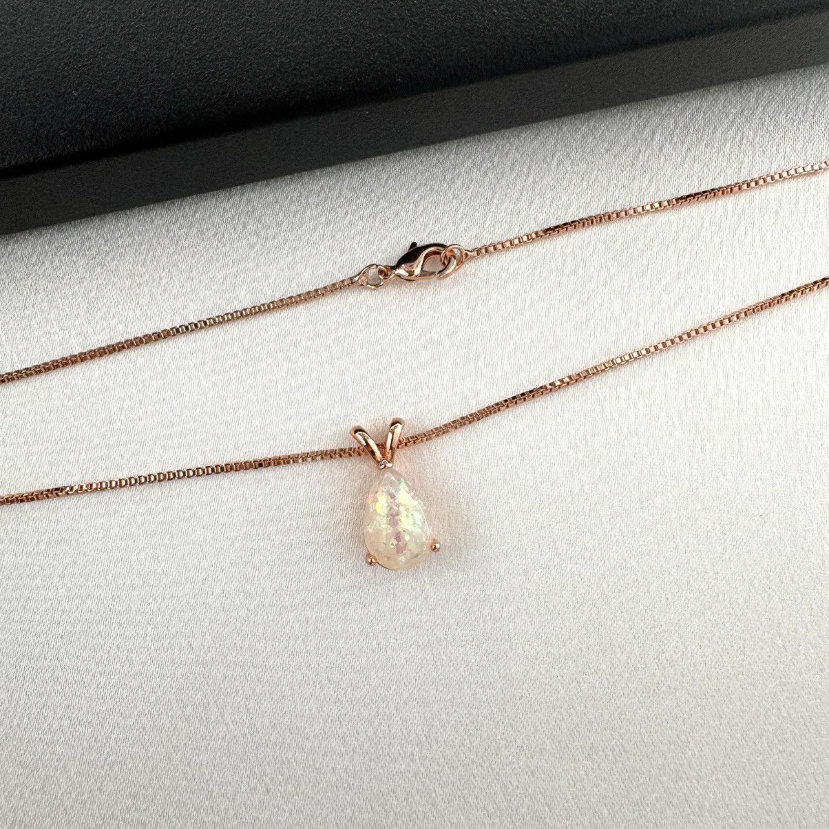 Other Teardrop Shape Pendant Necklace for Women Rose Gold Color Size ONE SIZE - 3 Thumbnail