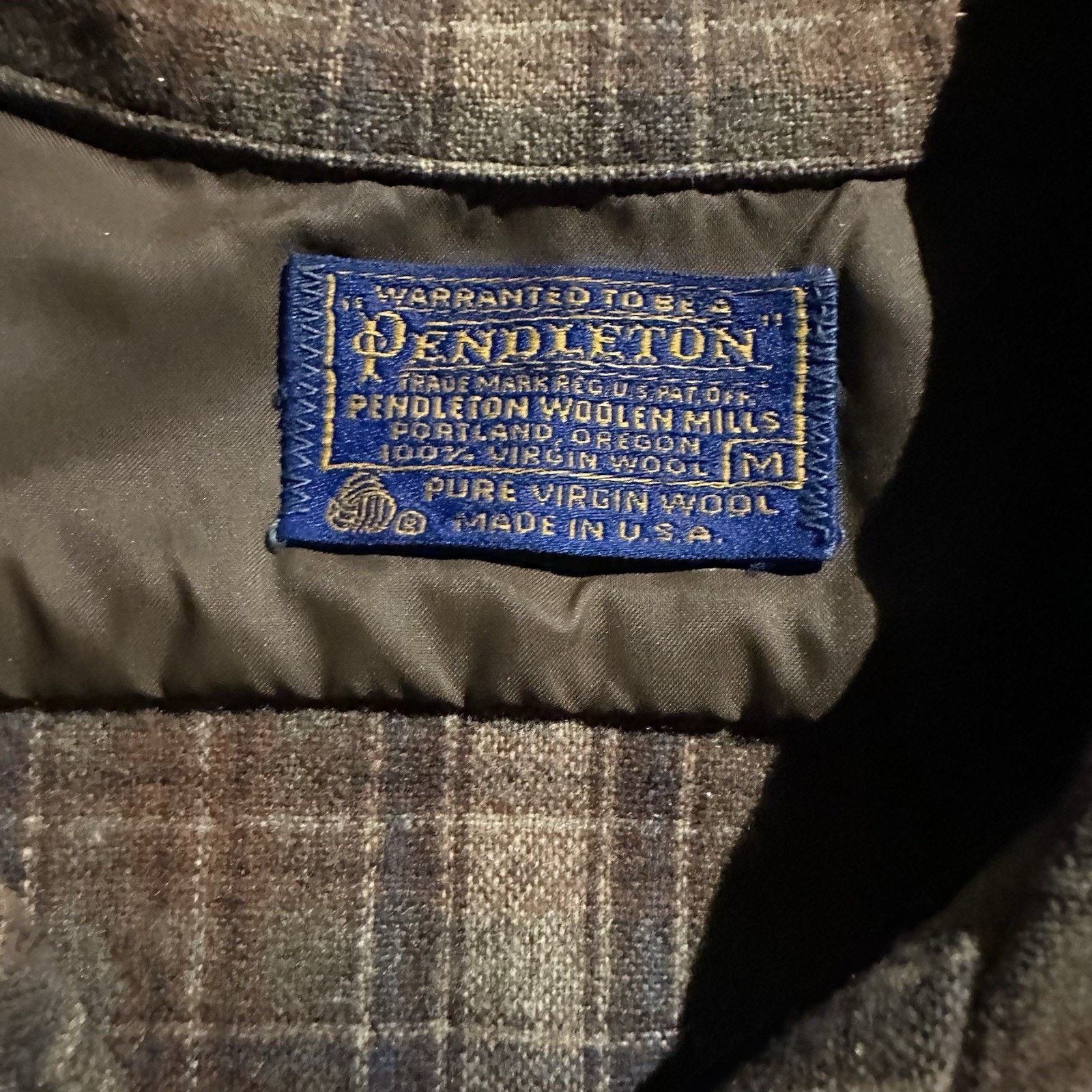 Pendleton × Vintage Vintage 60s Pendleton Brown Plaid Wool Board Shirt Size US M / EU 48-50 / 2 - 4 Thumbnail