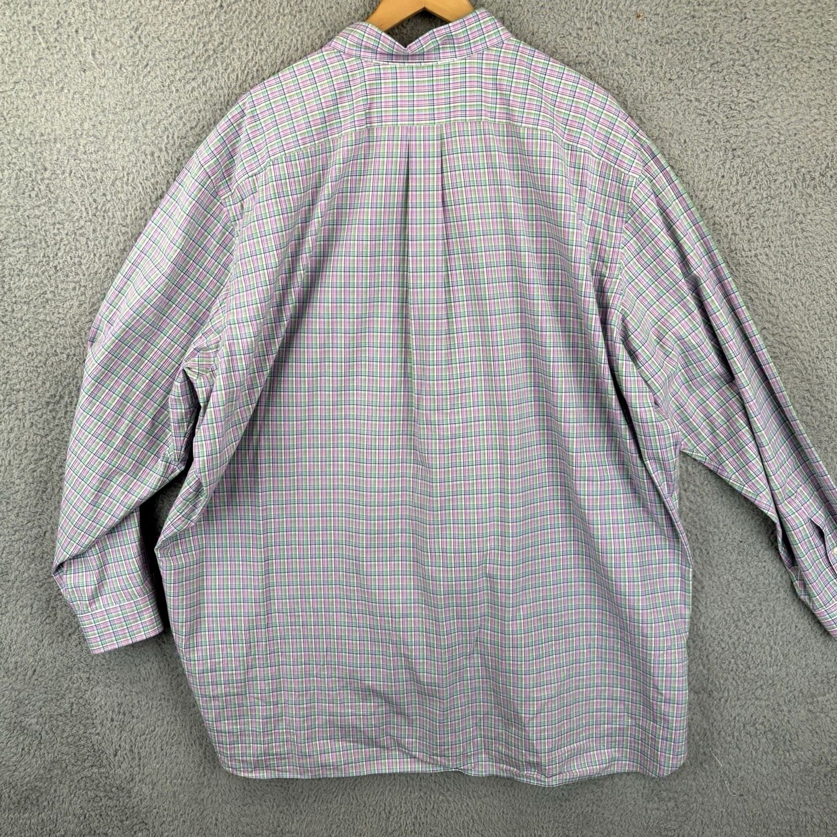Polo Ralph Lauren Polo Ralph Lauren Shirt Mens 19 36/37 Tall Pink Green Plaid Cotton Preppy Dress Shirt Big & Tall 80s American Preppy Mens Size US XXL / EU 58 / 5 - 5 Thumbnail