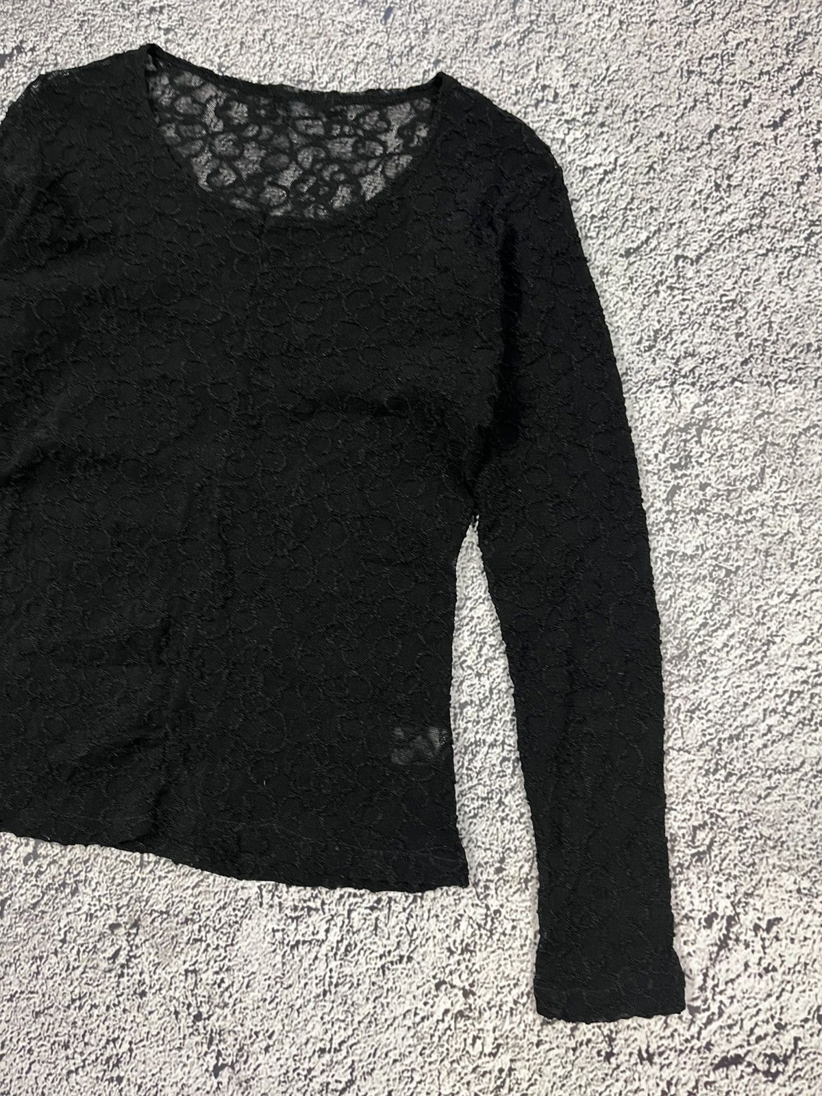 Vintage Cop Copine Style Vintage Y2k Mesh Embroidered Top Size S / US 4 / IT 40 - 4 Thumbnail