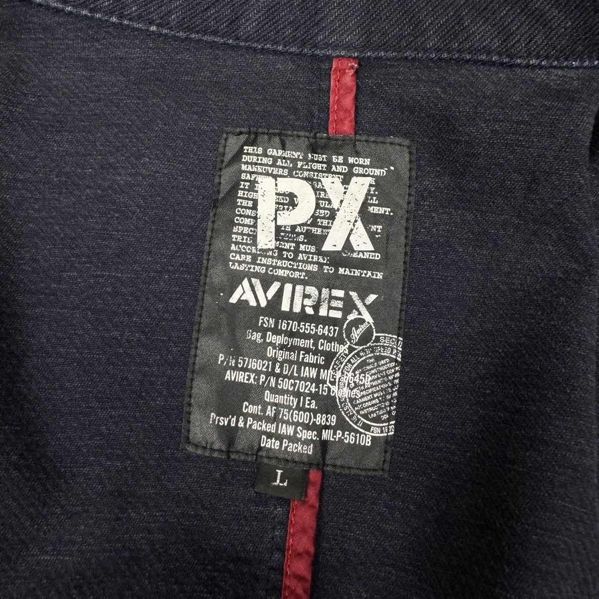 Avirex ⚡️AVIREX USN SHAWL COLLAR REPRO CHORE JACKET Size US L / EU 52-54 / 3 - 9 Thumbnail