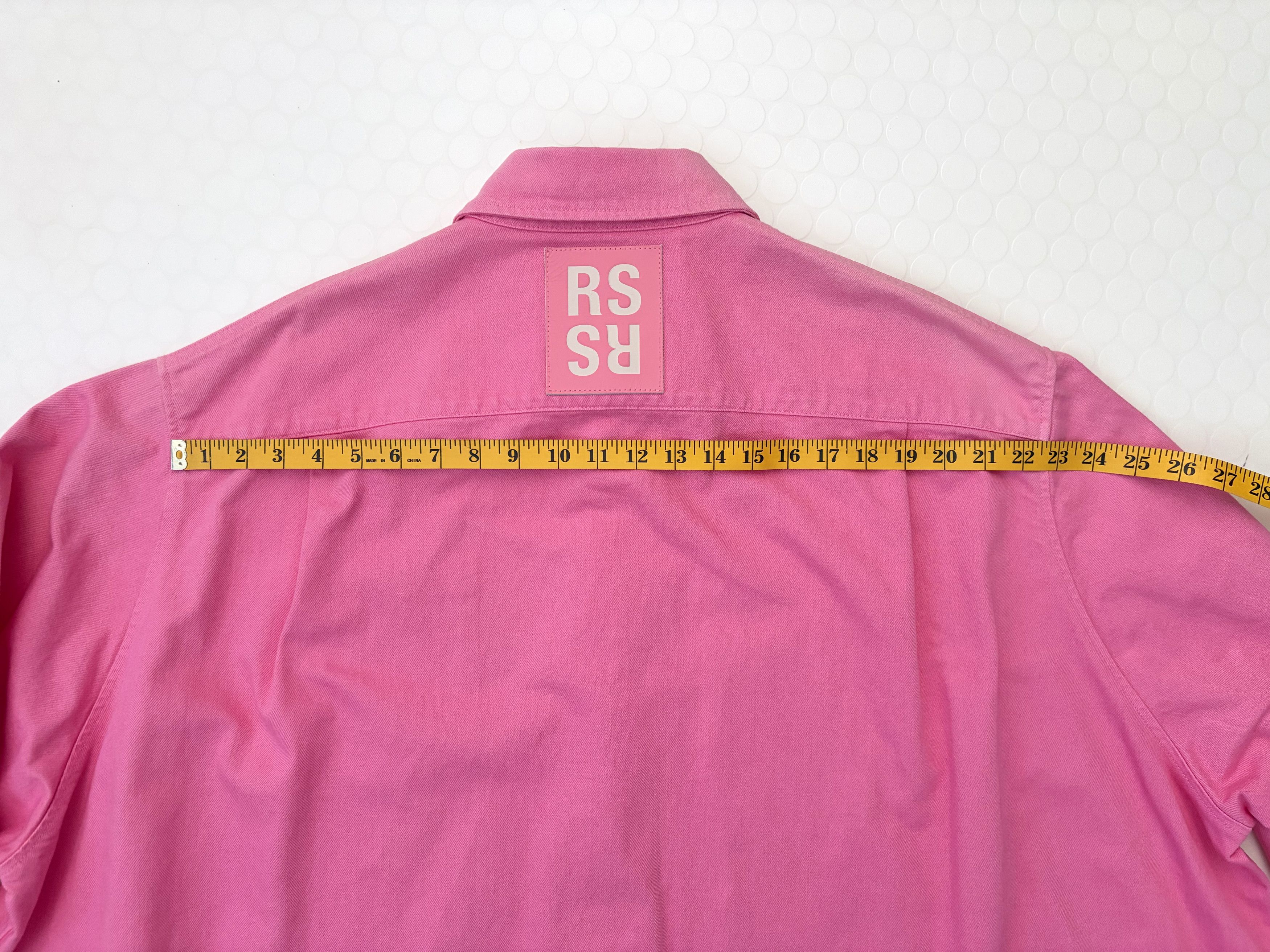 Raf Simons AW21 'Big Fit Denim Shirt' Light Pink Size US L / EU 52-54 / 3 - 12 Thumbnail