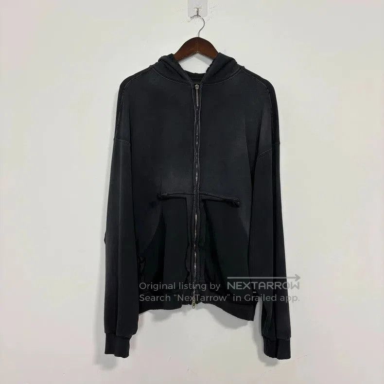Balenciaga Balenciaga 23FW Distressed Zip Hooded Jacket. Size US XXS / EU 40 - 1 Thumbnail