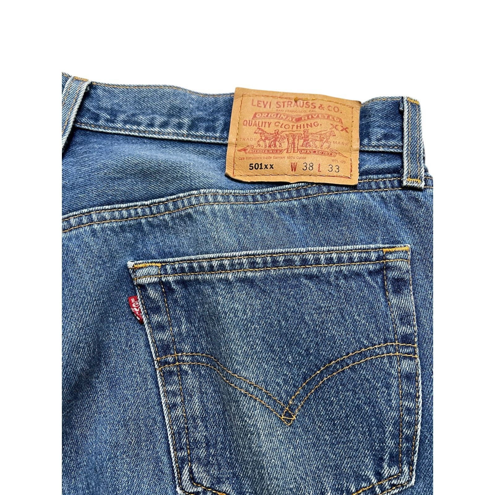 Levi's Vintage 90s Levi’s 501xx Made in USA 38x33 Actual 36x32 Size US 38 / EU 54 - 2 Thumbnail