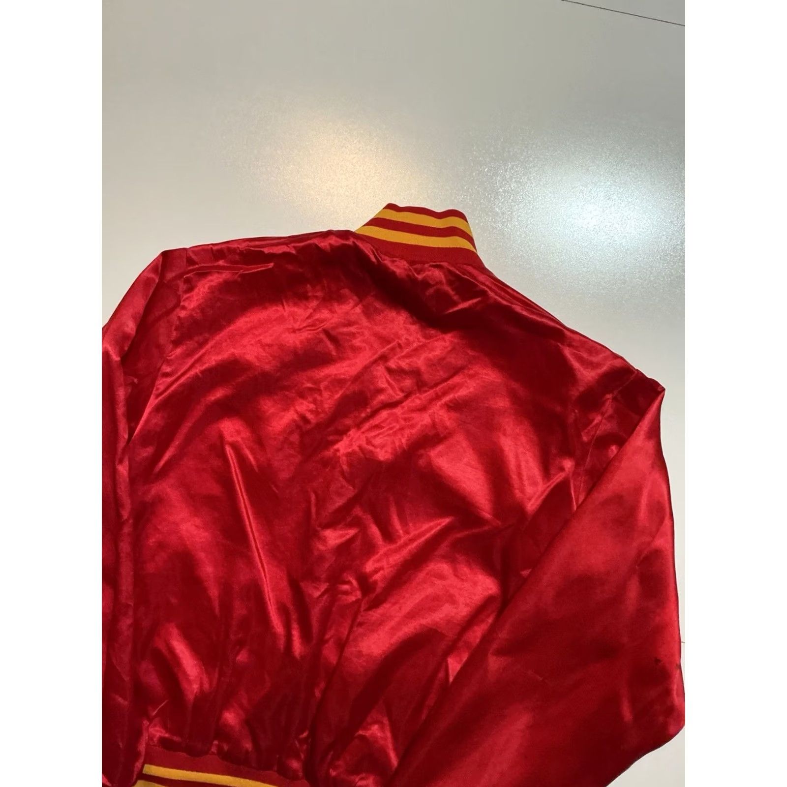 Vintage VINTAGE Swingster U.S. United States Marines Red Satin Bomber Jacket Sz. M Mens 1980s Satin Red Military Swingster Jacket Size US M / EU 48-50 / 2 - 6 Thumbnail