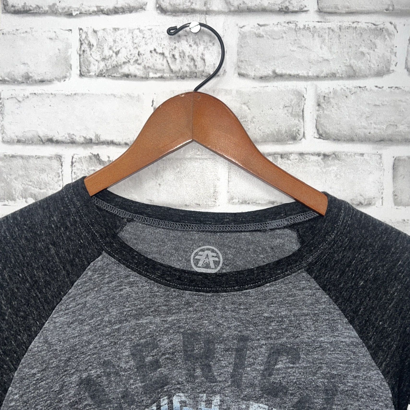 Vintage American Fighter T-Shirt Long Sleeve Mens M Gray Jersey Size US M / EU 48-50 / 2 - 2 Thumbnail