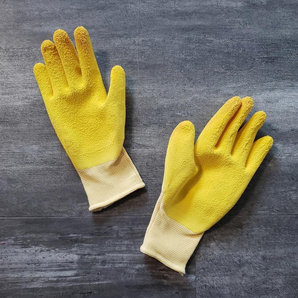 Designer Yellow Vibrant Nitrile Grip Glove Size ONE SIZE - 2 Thumbnail