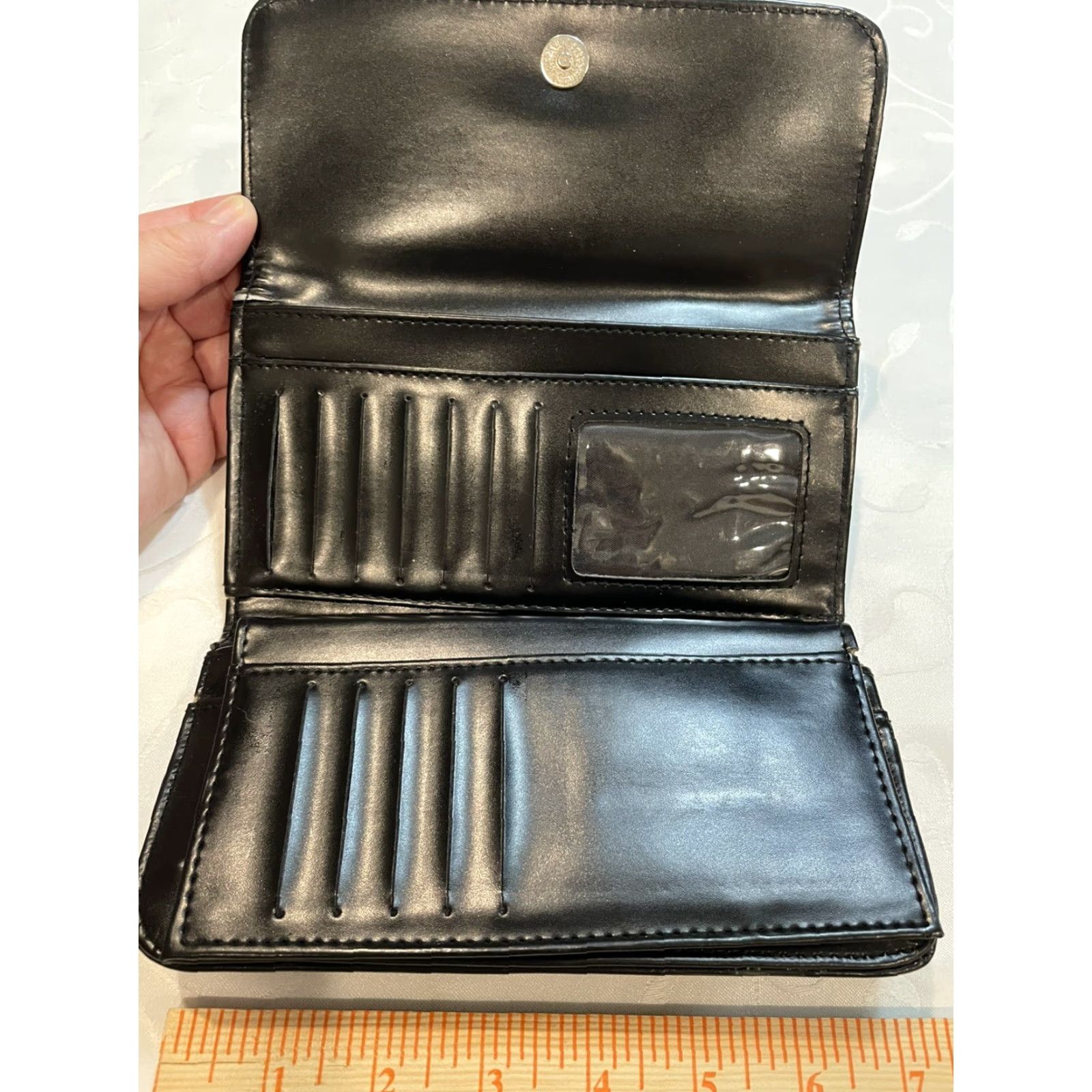 Vintage MARSHALL UNIVERSITY Tri-Fold Wallet with Marco Buffalo - Black Vinyl - College Theme - Unisex Size ONE SIZE - 4 Thumbnail
