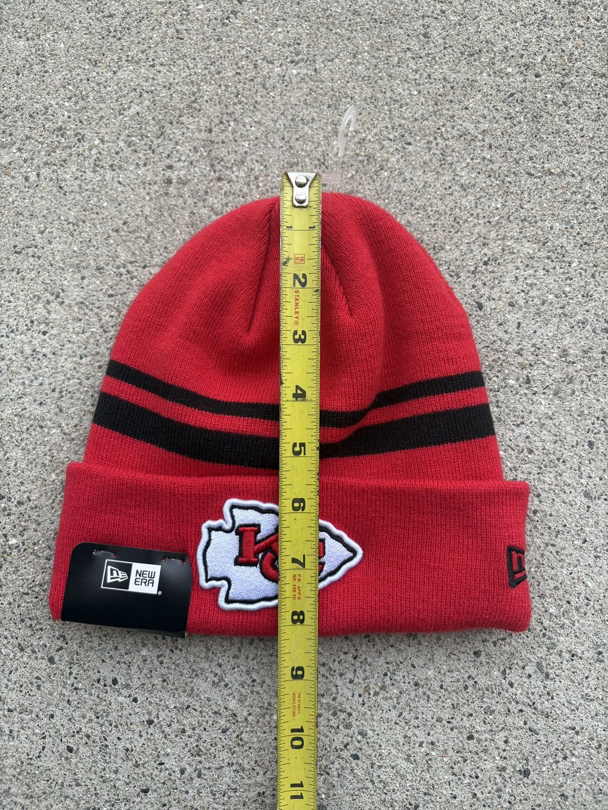 NFL × New Era DS New Era Kansas City Chiefs Red/Black Snow/Ski Knit Beanie Size ONE SIZE - 4 Thumbnail