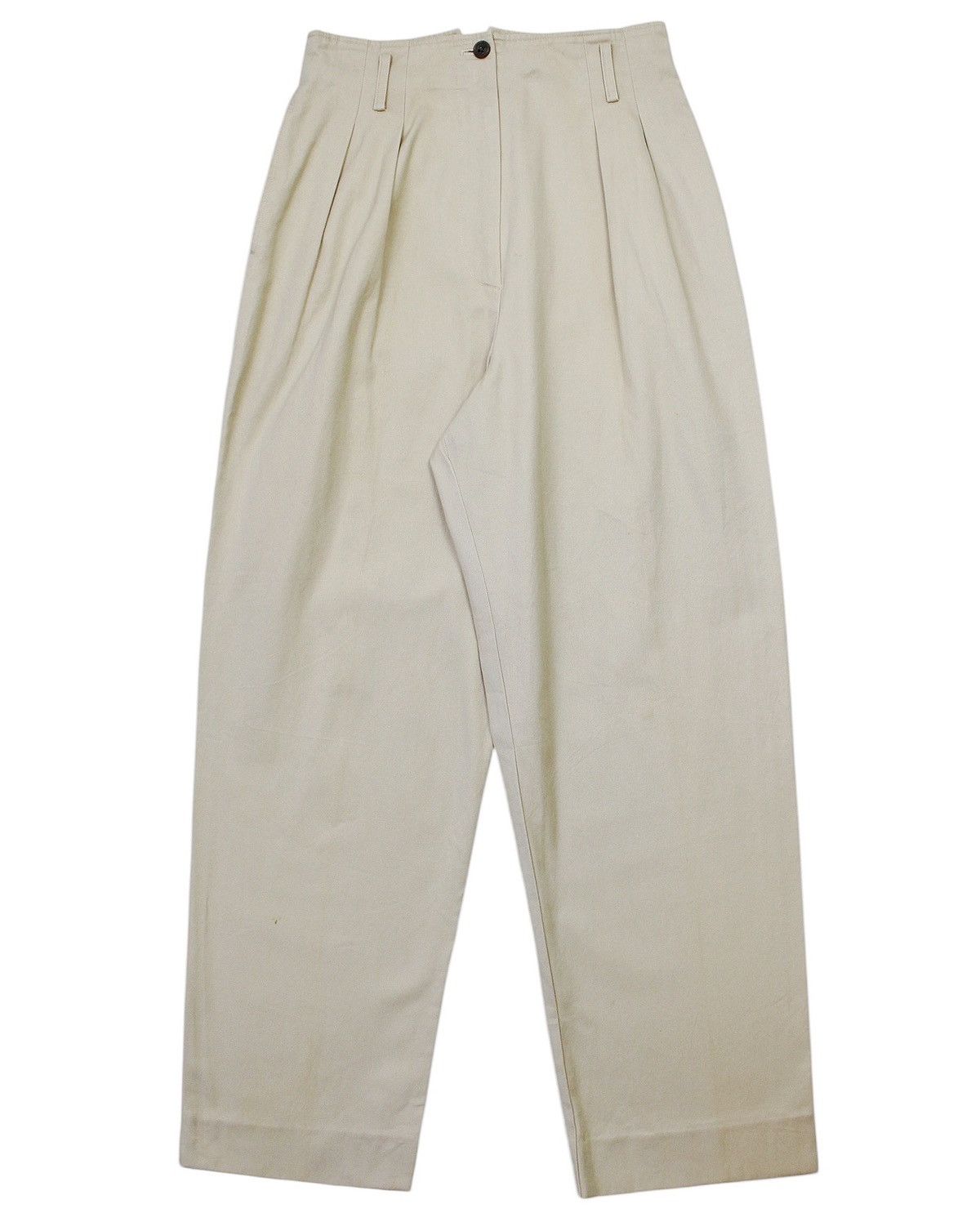 Margaret Howell × Vintage 2000S MARGARET HOWELL WIDE TAPERED COTTON TROUSERS Size 25" / US 0 / IT 36 - 1 Thumbnail
