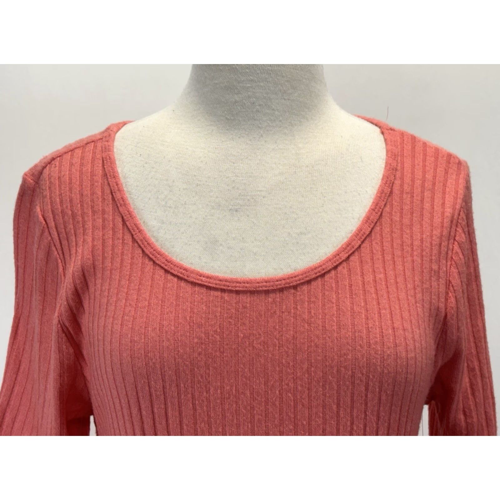 Soft Surroundings VINTAGE Soft Surroundings Maxi Dress Women’s Large Coral Pink Casual Travel Party Solid Short Sleeve Scoop Neck Rayon Blend Size L / US 10 / IT 46 - 5 Thumbnail