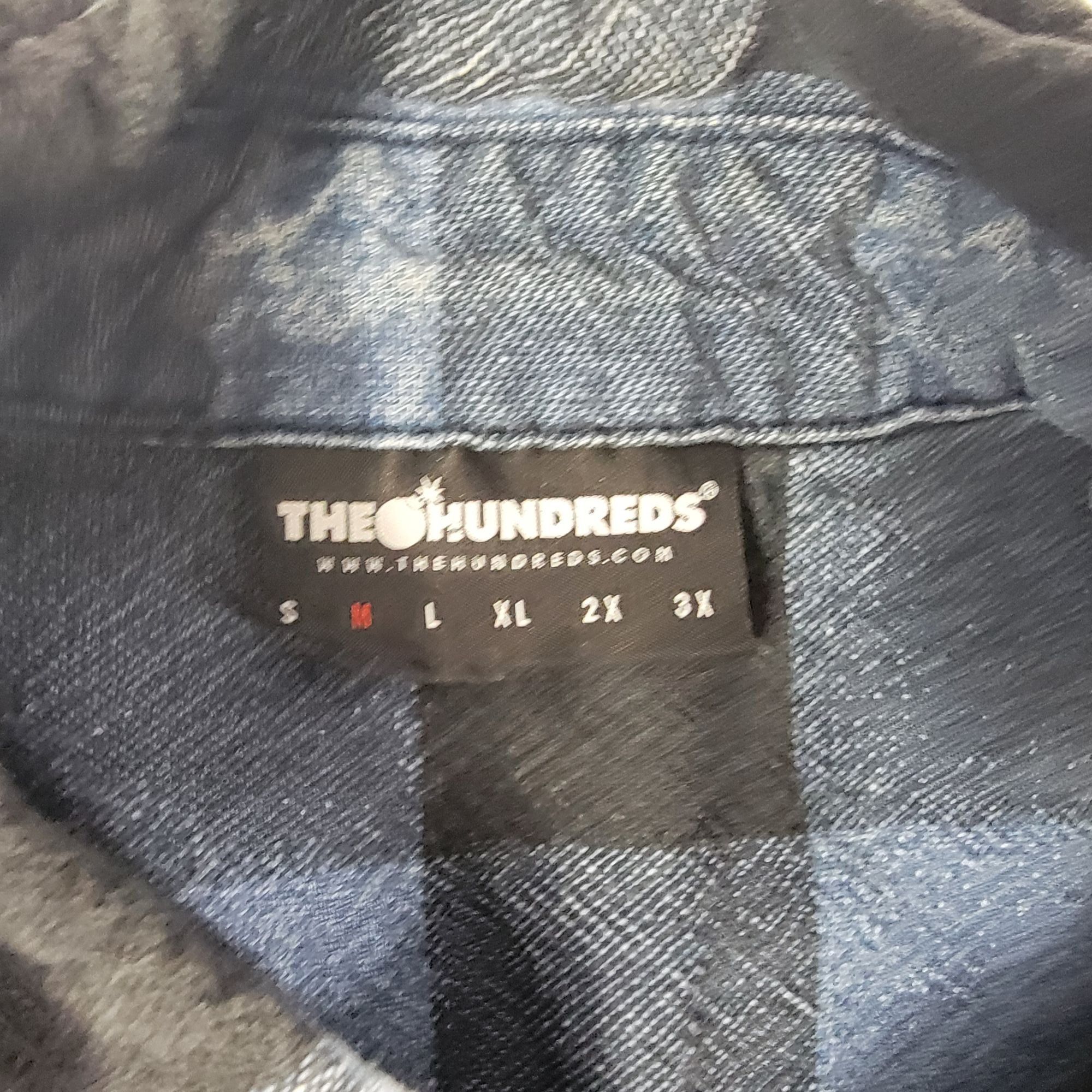 The Hundreds The Hundreds Mens Medium Blue Black Plaid Long Sleeve Button Size US M / EU 48-50 / 2 - 3 Thumbnail