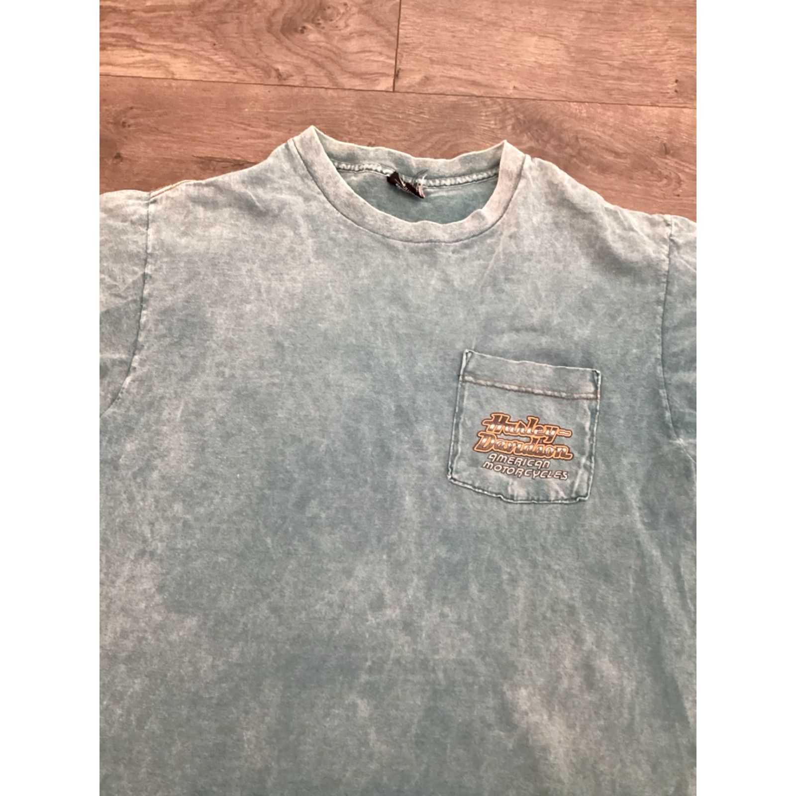Harley Davidson Harley-Davidson Biker T-Shirt Men's Large Blue Crew Neck Short Sleeve Double-Sided American Motorcycles Size US L / EU 52-54 / 3 - 2 Thumbnail
