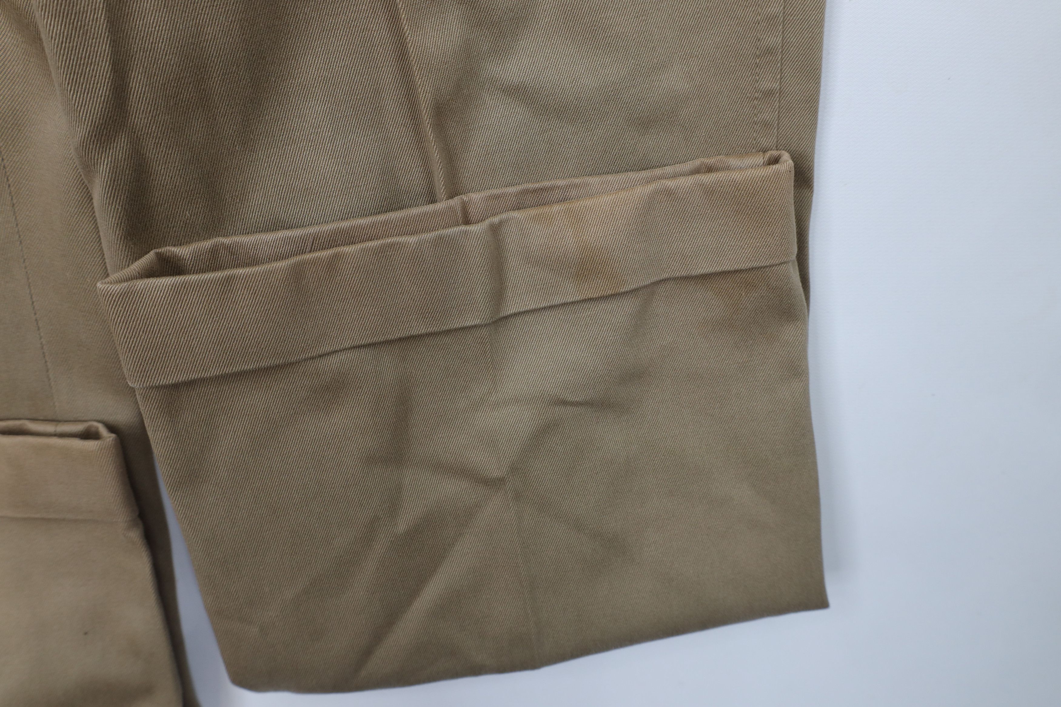 Lands' End Vintage 70s Lands End Pleated Wide Leg Chino Pants Beige USA Size US 36 / EU 52 - 5 Thumbnail