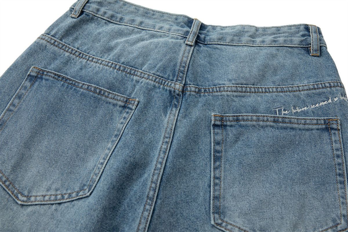 Jean American retro ripped men's washed casual jeans Size US 32 / EU 48 - 5 Thumbnail