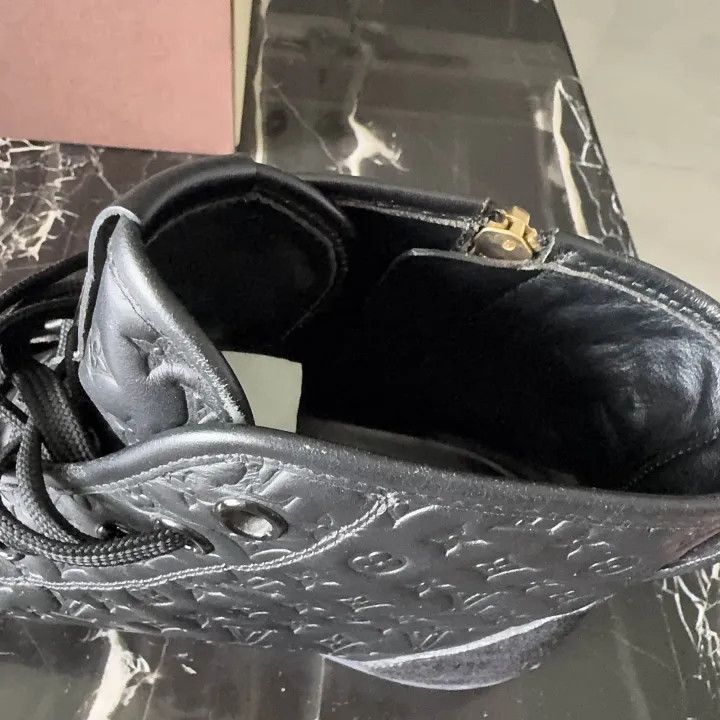 Other Louis Vuitton Black Leather High-Top Sneakers -2508 Size US 8 / EU 41 - 7 Thumbnail