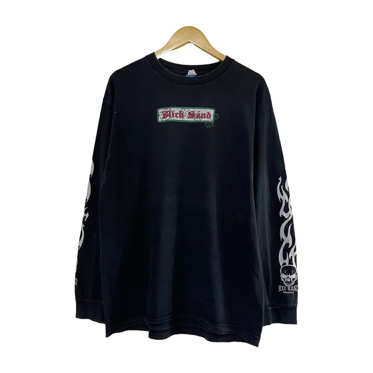 Band Tees × Vintage Vintage Y2K Rare Design Kick Sand Flame Sleeve Size US L / EU 52-54 / 3 - 6 Thumbnail