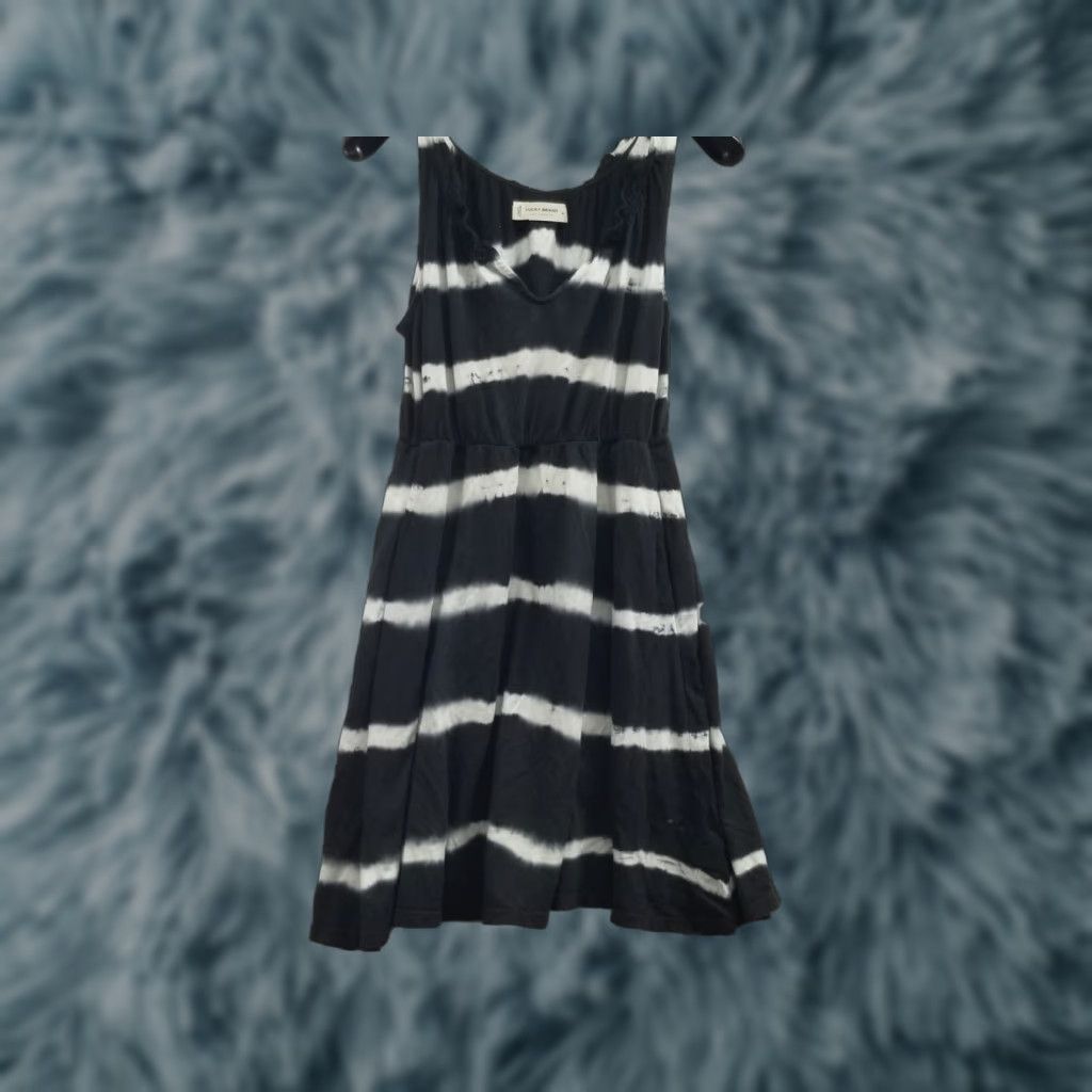 Lucky Brand Lucky Brand Women's Swimwear Sleeveless Stipped Black White Dress M Colorful Orange Distinctive Shaped Size M / US 6-8 / IT 42-44 - 1 Thumbnail