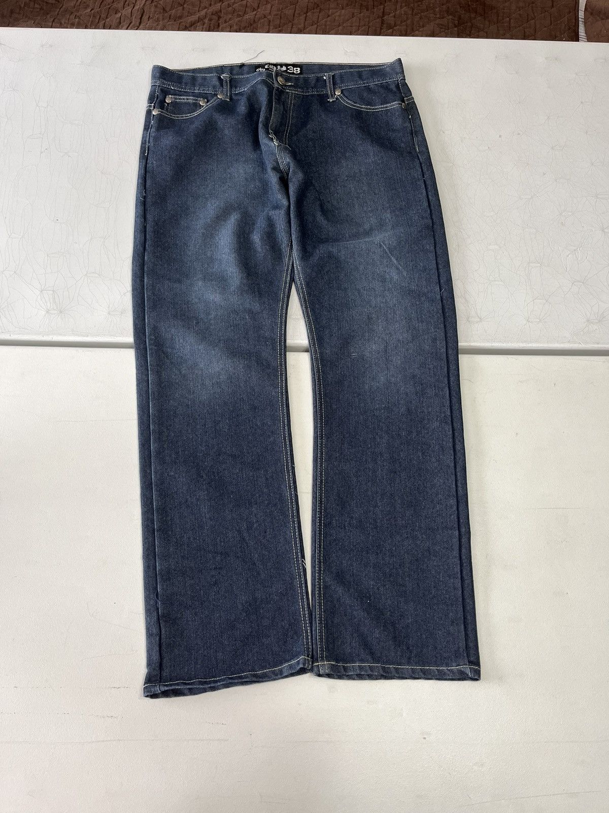 Vintage Y2K city ink wide leg flared jeans Size US 38 / EU 54 - 1 Thumbnail