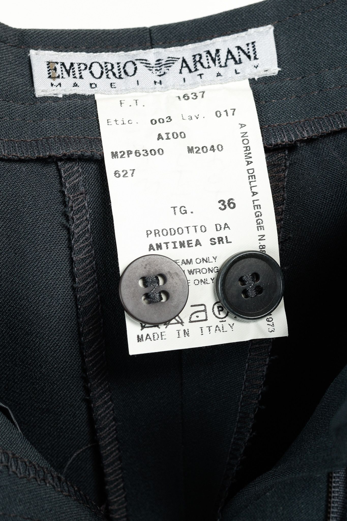 Emporio Armani Emporio Armani Minimalist Grey-Green Trousers Size 25" / US 0 / IT 36 - 7 Thumbnail