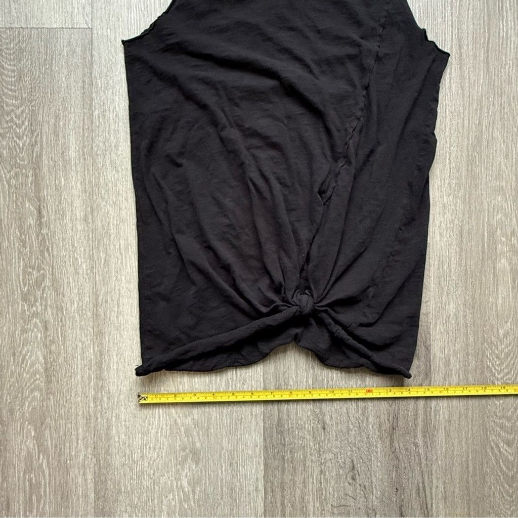 Pull & Bear Pull&Bear Black Muscle Tee with Tie Front Size M / US 6-8 / IT 42-44 - 4 Thumbnail