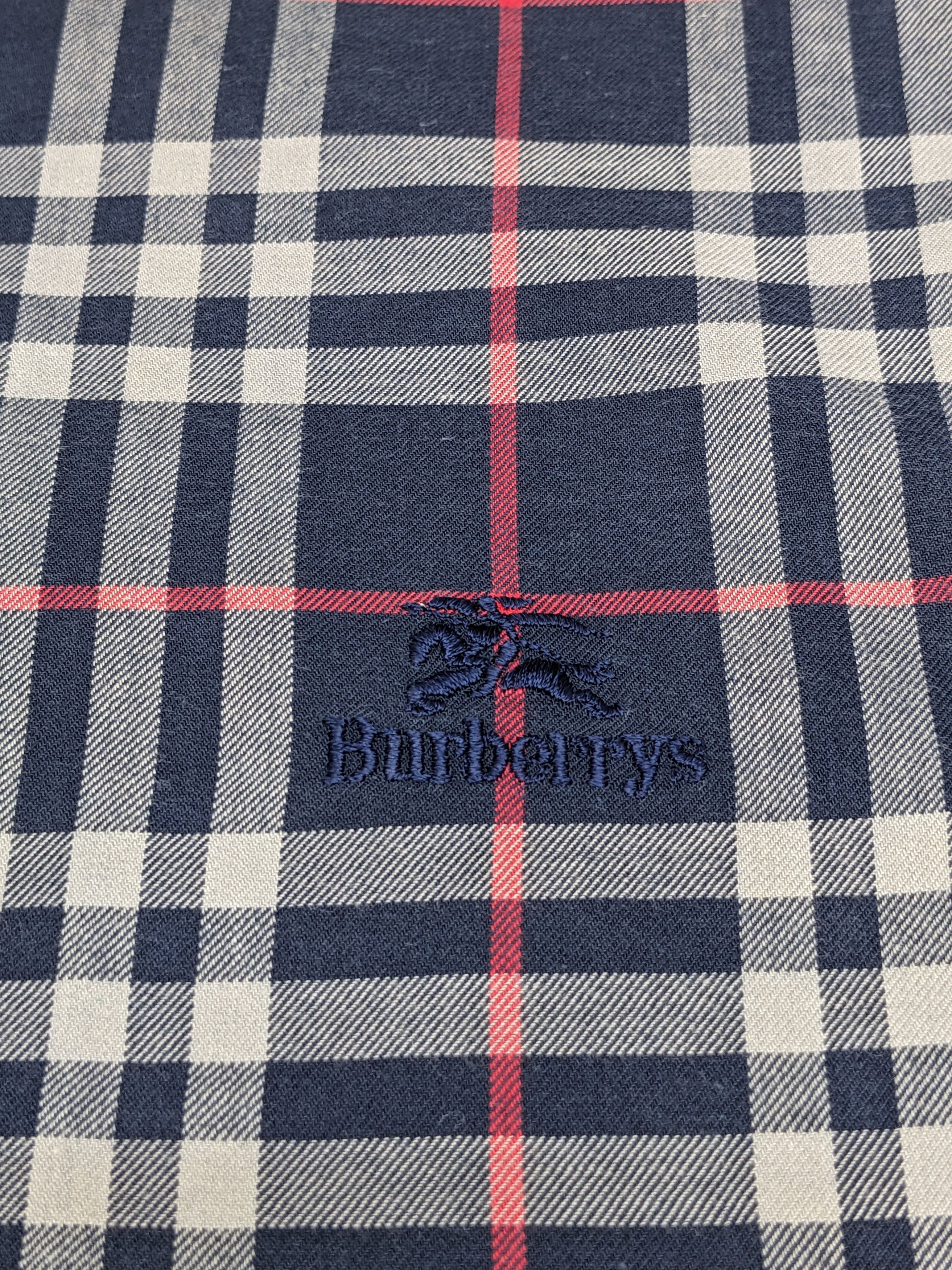 Burberry BURBERRYS Navy Blue Nova Check Handkerchief Size ONE SIZE - 2 Thumbnail
