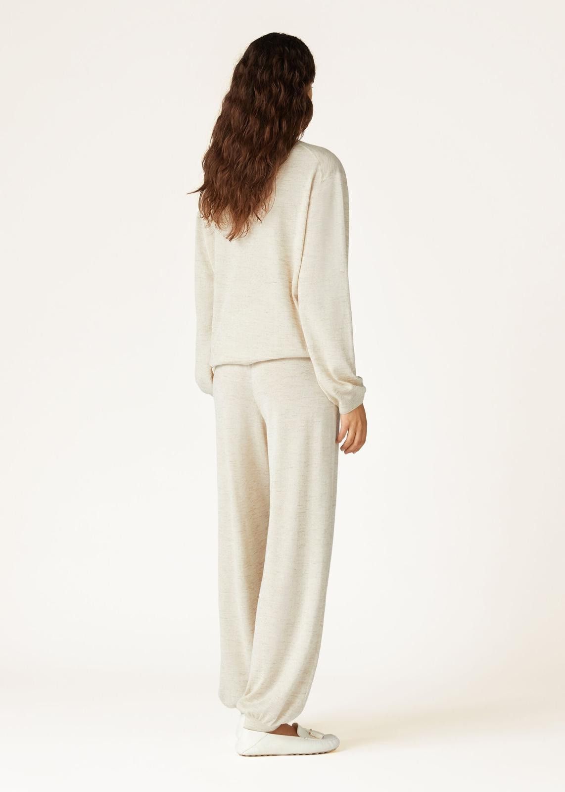 Loro Piana o1srvl11e0425 FAN6394 Cocooning Henley Sweater in Beige Size M / US 6-8 / IT 42-44 - 5 Thumbnail