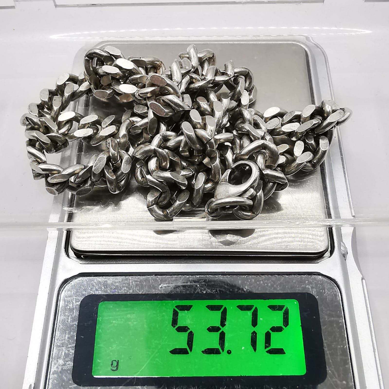 Sterling Silver Vintage Massive Chain 925 Sterling Silver,Signature 53,72g Size ONE SIZE - 7 Thumbnail