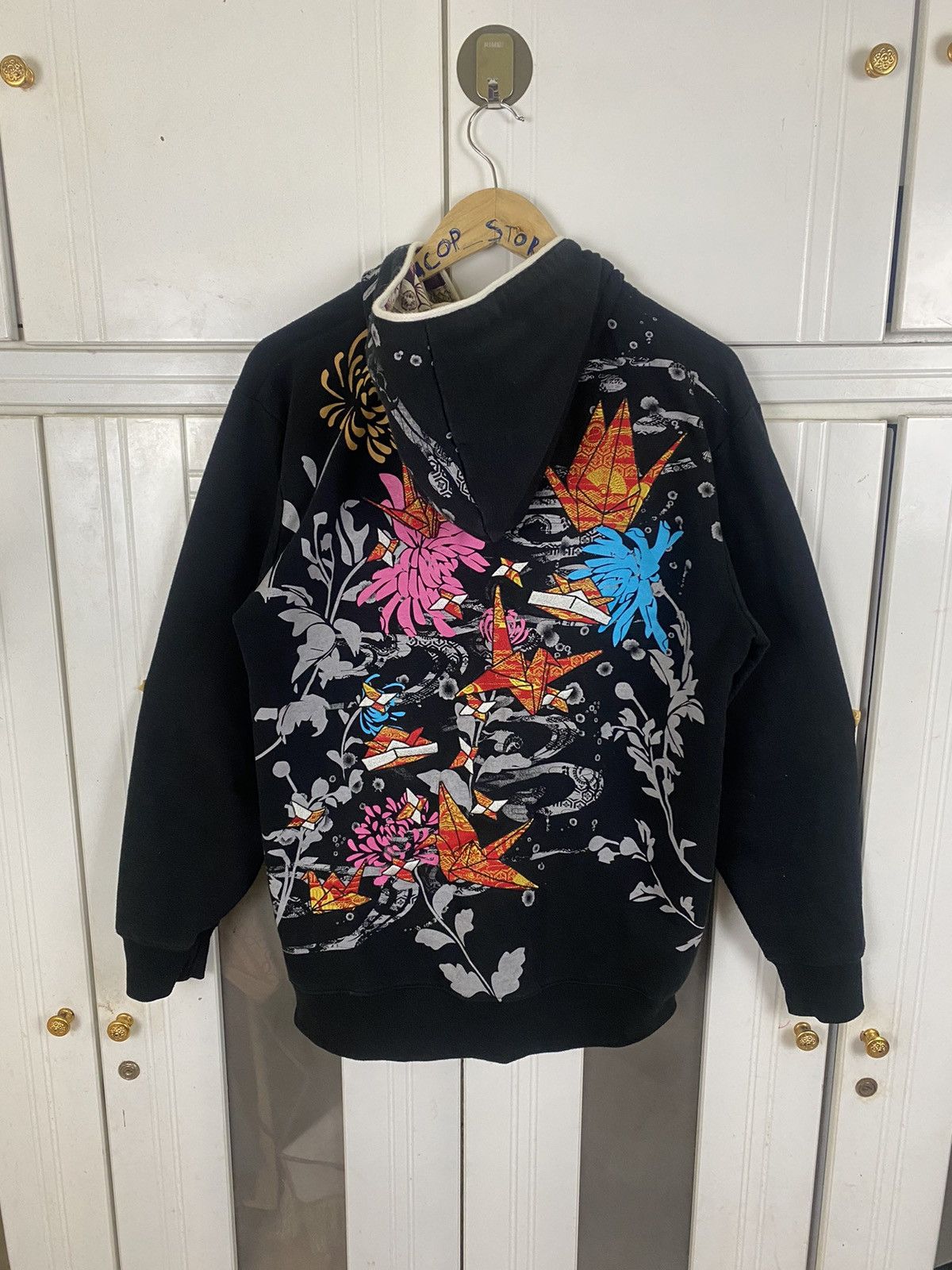 Japanese Brand × Vintage Vintage Sukajan Origami Hoodies Size US M / EU 48-50 / 2 - 2 Thumbnail