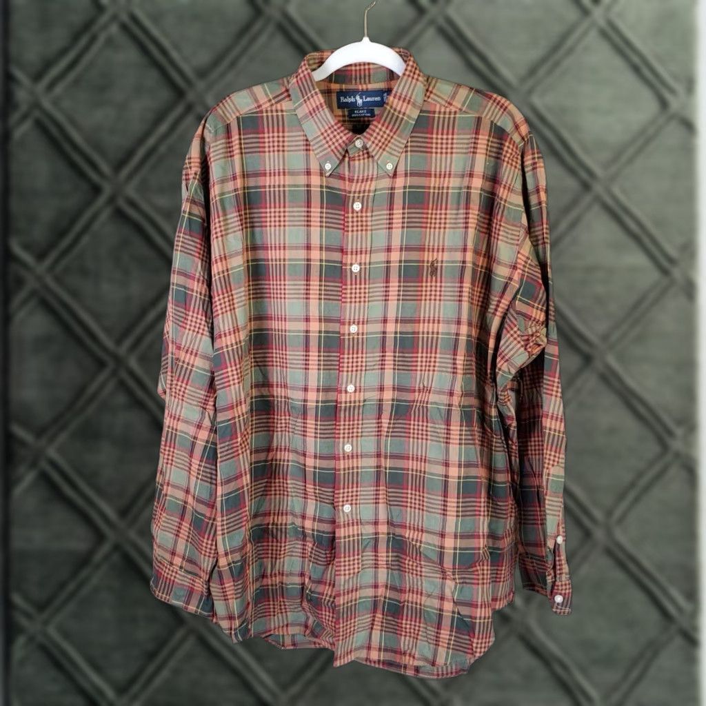 Ralph Lauren Ralph Lauren Blake Polo Shirt Plaid Mens XL Size US XL / EU 56 / 4 - 1 Thumbnail