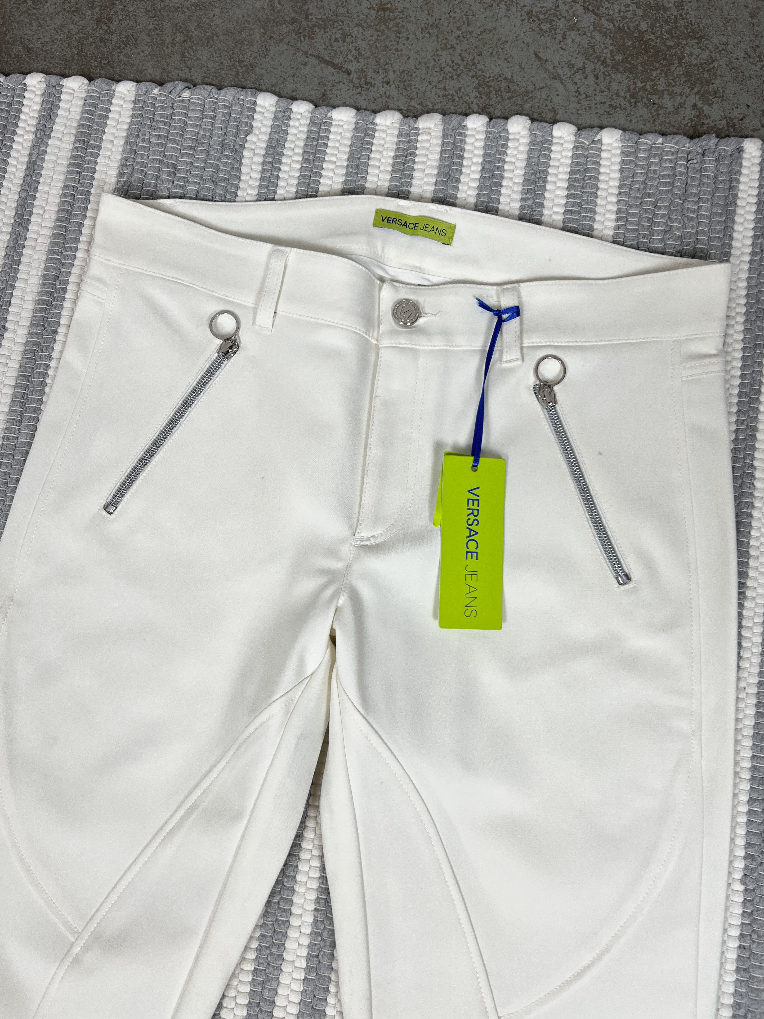 Versace Vintage Versace Jeans White Trousers Pants Size 30" / US 8 / IT 44 - 7 Thumbnail
