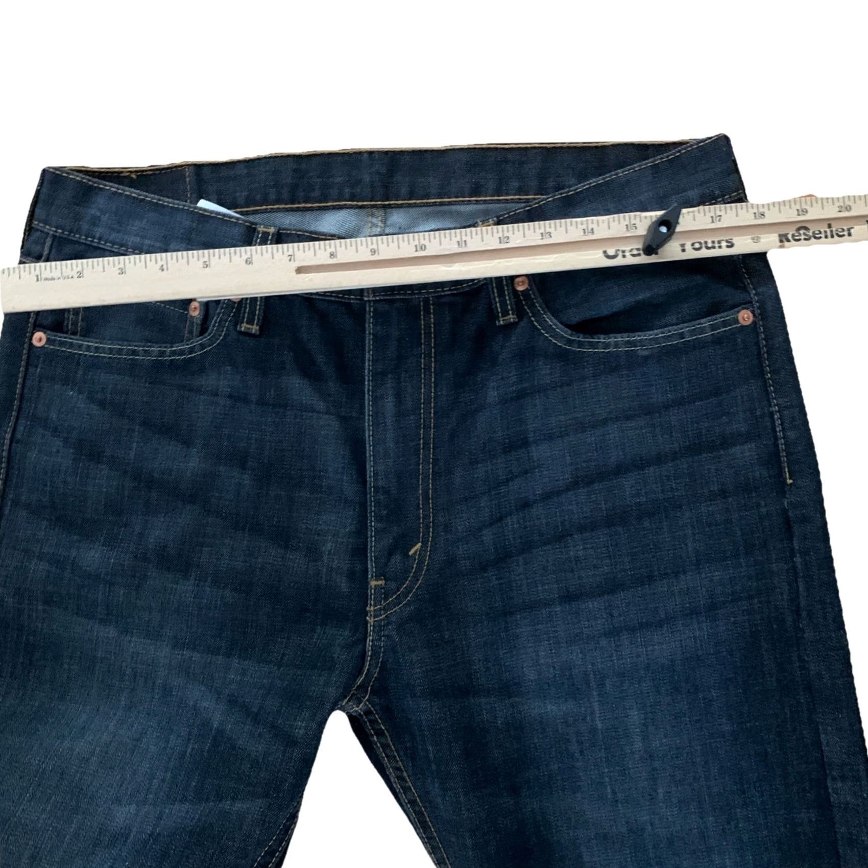 Levi's Levi’s 513 Mens Slim Straight Leg Jeans Dark Wash 36x30 EUC-12541 Size US 36 / EU 52 - 3 Thumbnail