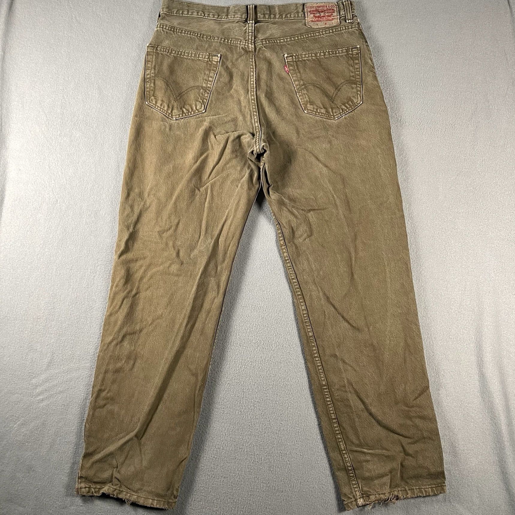 Levi's VINTAGE Levi's 550 Jeans Mens 36x32 Brown Relaxed Tapered Cotton USA 550 Model Mens Regular Inseam 32 VTG Size US 36 / EU 52 - 5 Thumbnail