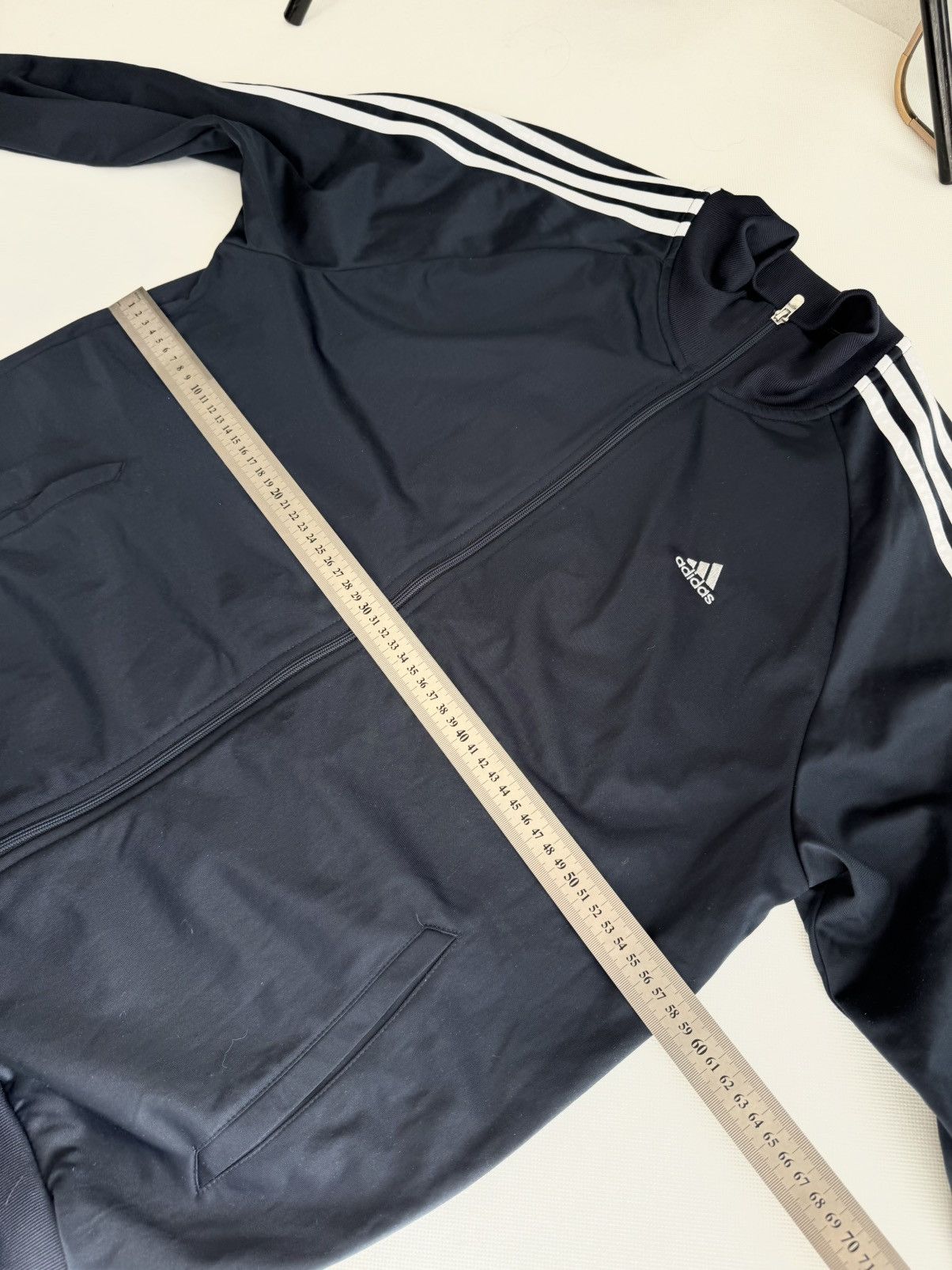 Adidas Vintage Crazy Adidas Navy Track Jacket Y2K Zip Up Hoodie Size US L / EU 52-54 / 3 - 14 Thumbnail
