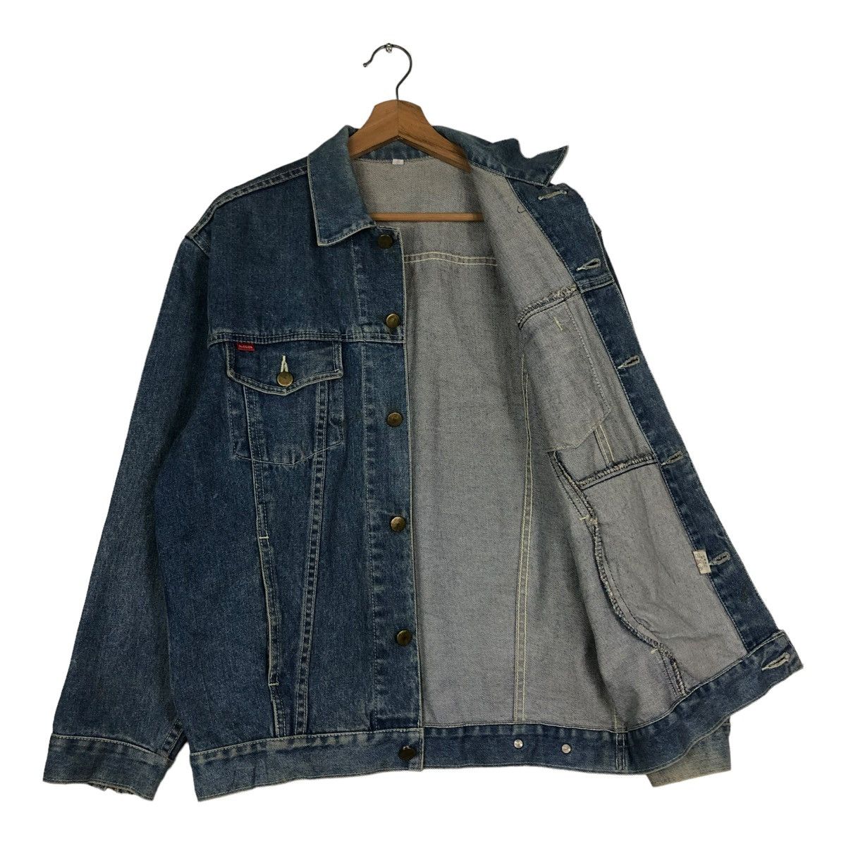 Japanese Brand 🔥VINTAGE BIKER TRUCKER DENIM JACKET M CLUB JAPAN MADE Size US S / EU 44-46 / 1 - 11 Thumbnail