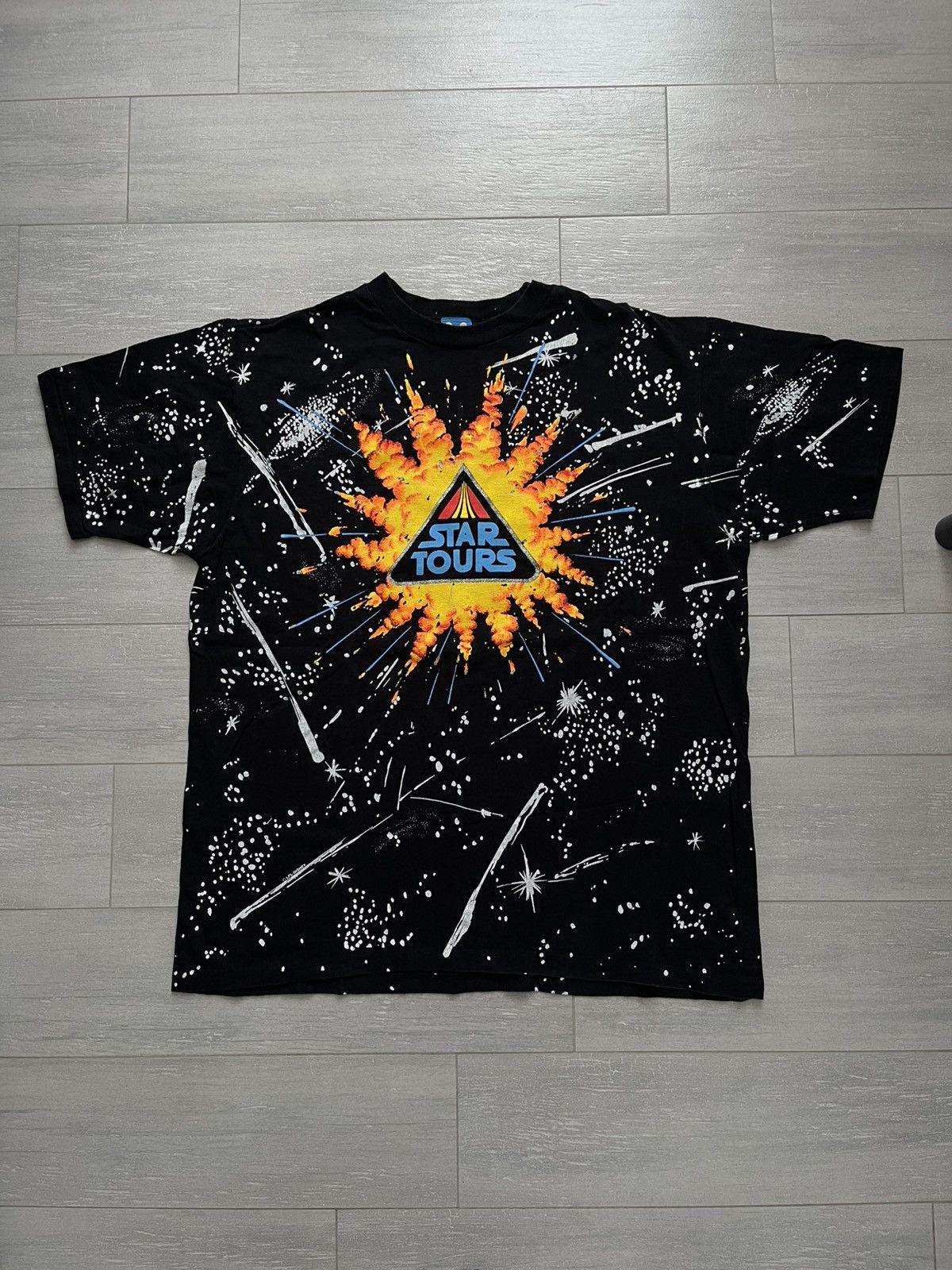 Disney × Star Wars × Vintage Rare Vintage Late 80’s Disneyland Star Tours Tee Y2K Size US XL / EU 56 / 4 - 1 Thumbnail